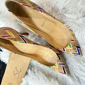 Corked heel Louboutin sz 39 great condition